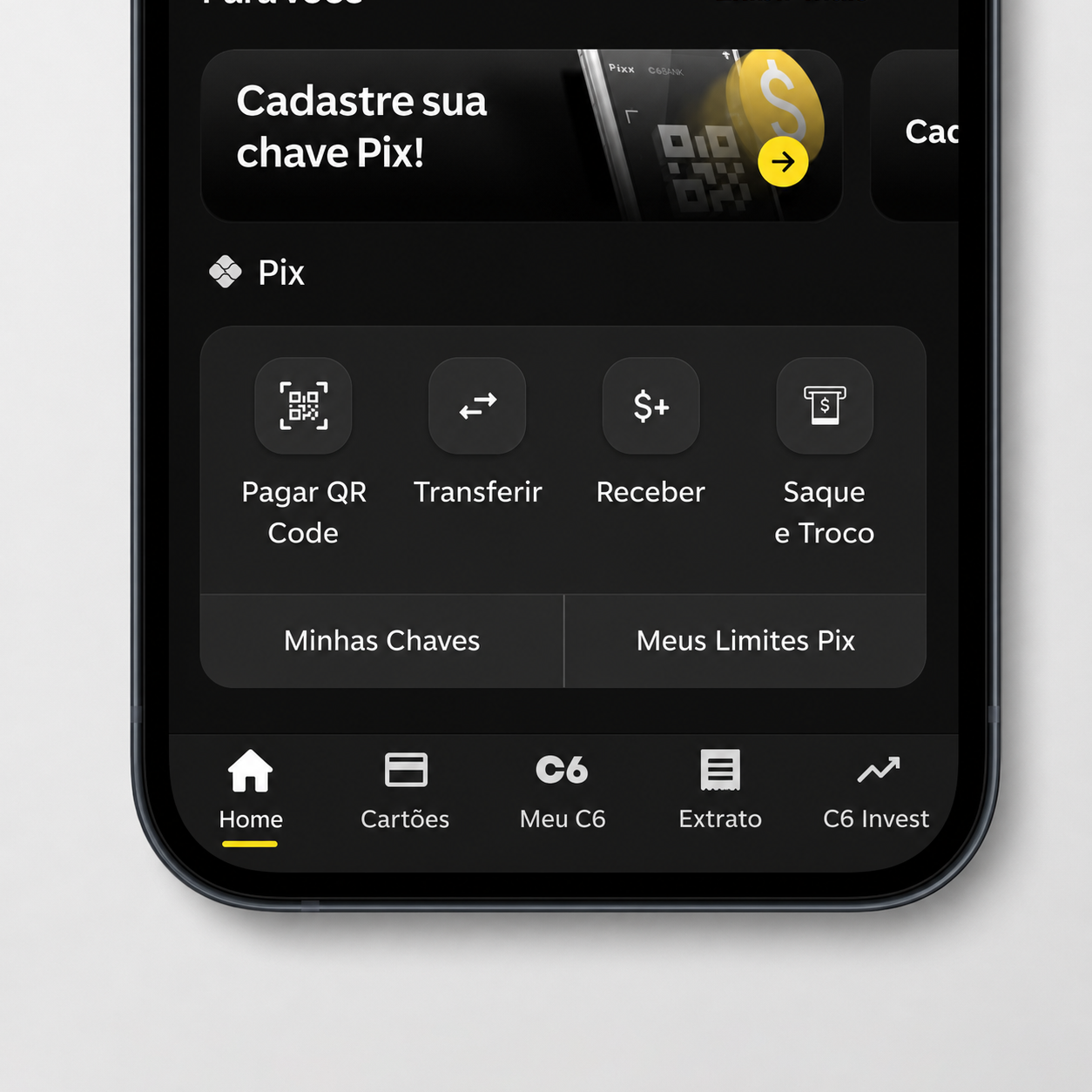 App C6 Empresas — Pix gratuito